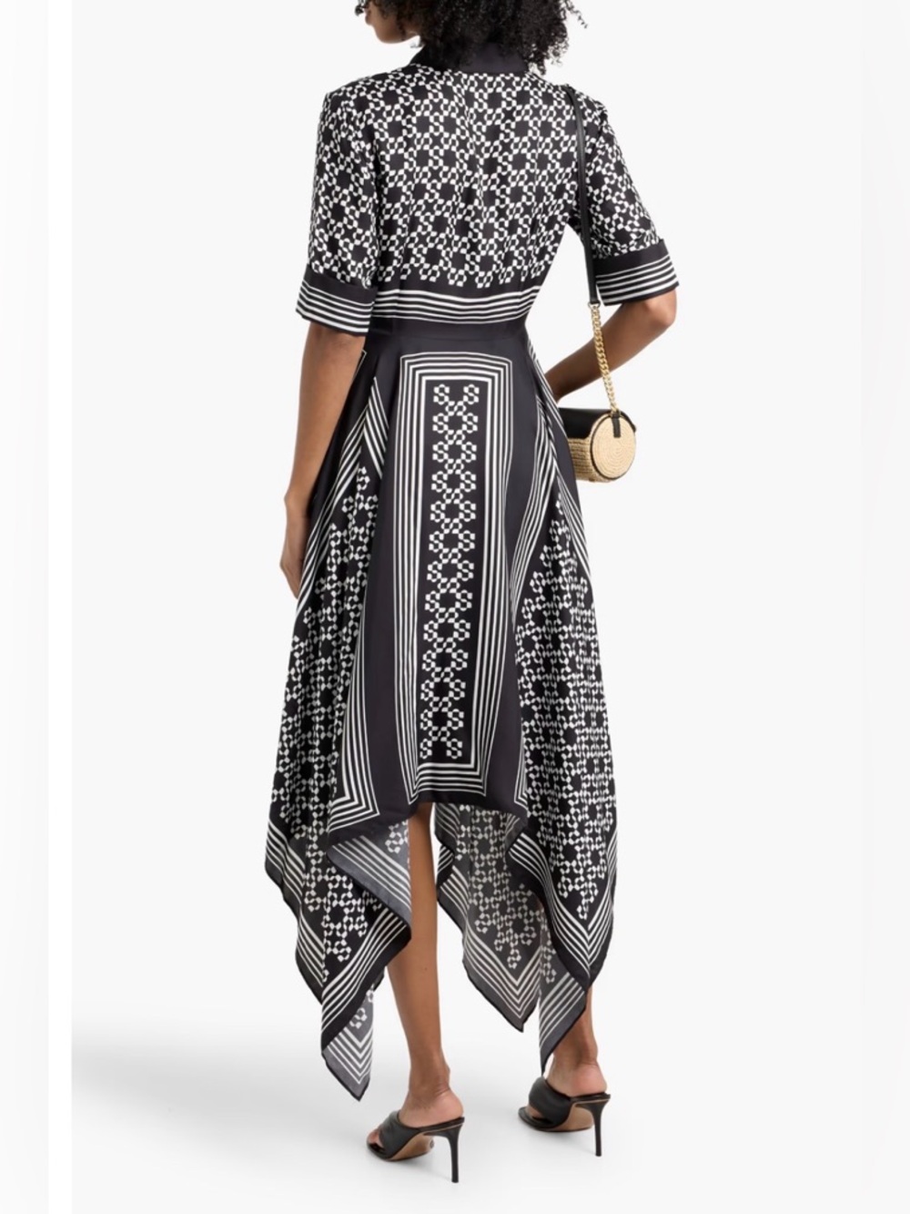 SIMKHAI
Abrielle printed TENCEL™ and silk-blend maxi shirt dress size L- NWT - Picture 3 of 13